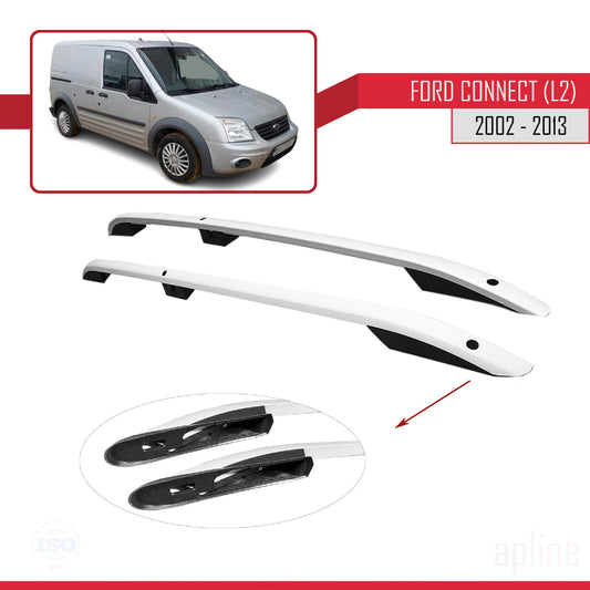 Compatible con Ford Transit/Tourneo Connect 2002-2013 (Distancia entre ejes Larga L2/H1) Rieles de Techo Portaequipajes de Techo Gris