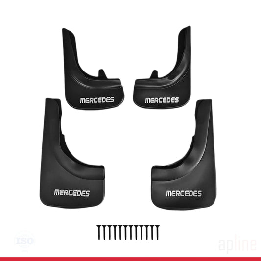 Compatible con Mercedes Guardabarros Vehículo Juego Delantero Trasero 4 Piezas Negro