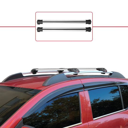 Compatible con Dacia Sandero Stepway 2 2012-2020 ACE-1 Barras de Techo Auto Portaequipajes Barras Transversales Gris Aluminio 2 Barras