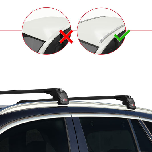 Compatible con BMW X5 (G05) 2019-2025 ACE-2 Barras de Techo Auto Portaequipajes Barras Transversales Negro Aluminio 2 Barras