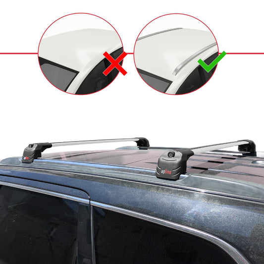 Compatible con Jeep Grand Cherokee 4 (WK2) 2011-2020 ACE-2 Barras de Techo Auto Portaequipajes Barras Transversales Gris Aluminio 2 Barras