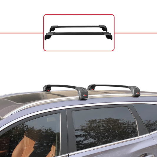 Compatible con Chery Tiggo 8 Pro 2020-2023 ACE-2 Barras de Techo Auto Portaequipajes Barras Transversales Negro Aluminio 2 Barras