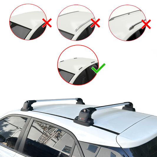 Compatible con Hyundai i20 (GB) 2014-2019 ACE-3 Barras de Techo Auto Portaequipajes Barras Transversales Gris Aluminio 2 Barras