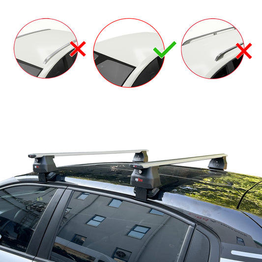 Compatible con Citroen C3 III (SX/SY) 2016-2023 ACE-4 Barras de Techo Auto Portaequipajes Barras Transversales Gris Aluminio 2 Barras