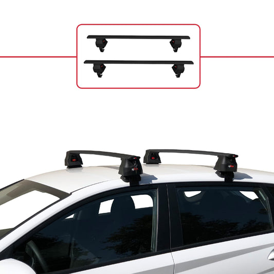 Compatible con Hyundai i20 III (BC3) 2020-2025 ACE-4 Barras de Techo Auto Portaequipajes Barras Transversales Negro Aluminio 2 Barras