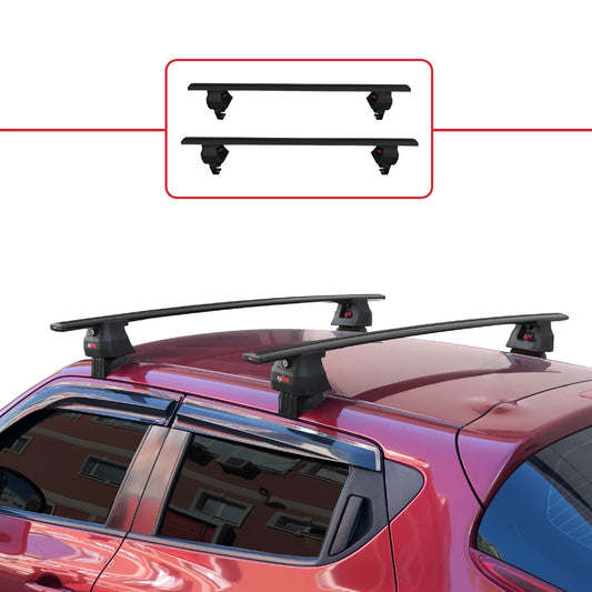 Compatible con Nissan Juke (F15) 2010-2019 ACE-4 Barras de Techo Auto Portaequipajes Barras Transversales Negro Aluminio 2 Barras