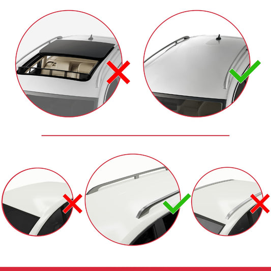 Compatible con Dacia Dokker (K67) 2012-2023 FLY Model Barras de Techo Auto Portaequipajes Barras Transversales Negro Aluminio 2 Barras