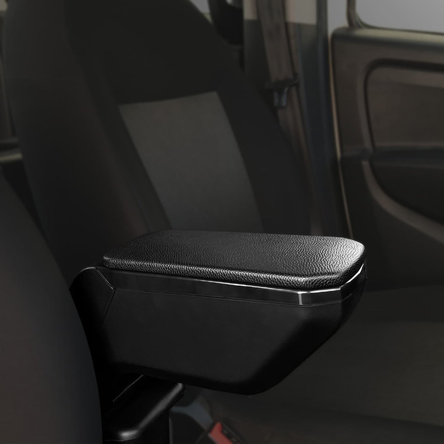 Bracciolo centrale per Renault Clio (4) 2013-2023, vano portaoggetti nella console, similpelle nera