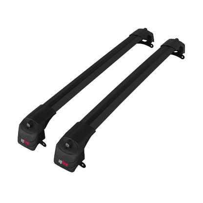 Compatible avec Jeep Compass 2017-2025 ACE-2 Barres de Toit Railing Porte-Bagages de Voiture Noir Aluminium 2 Barres
