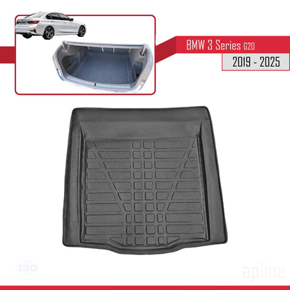 Passend für BMW 3er (G20) 2019–2025, flexible Kofferraummatte, Ladeboden, Schwarz