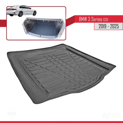 Passend für BMW 3er (G20) 2019–2025, flexible Kofferraummatte, Ladeboden, Schwarz