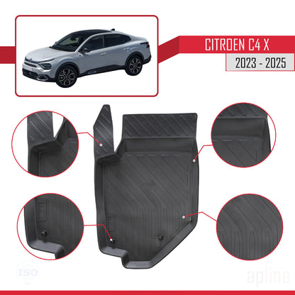 Tappetini auto compatibili con Citroen C4X (Elettrica) 2023-2025 4D neri