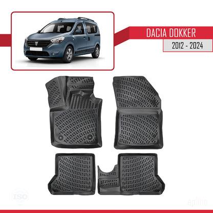 Tappetini auto compatibili con Dacia Dokker (K67) 2012-2024 4D neri