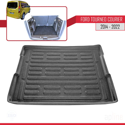 Compatible with Ford Tourneo Courier 2014-2022 Flexible Trunk Mats Cargo Liner Black