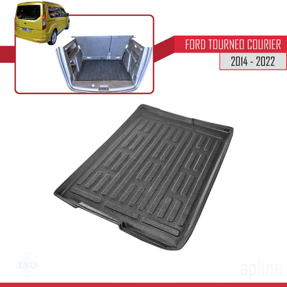 Compatible with Ford Tourneo Courier 2014-2022 Flexible Trunk Mats Cargo Liner Black