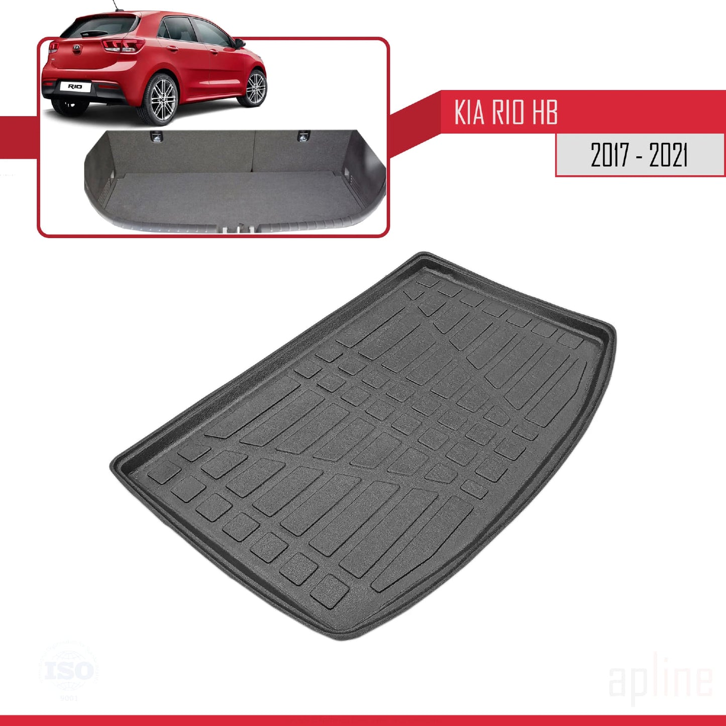 Tapis de Coffre pour Kia Rio Hayon 2017-2021 NOIR