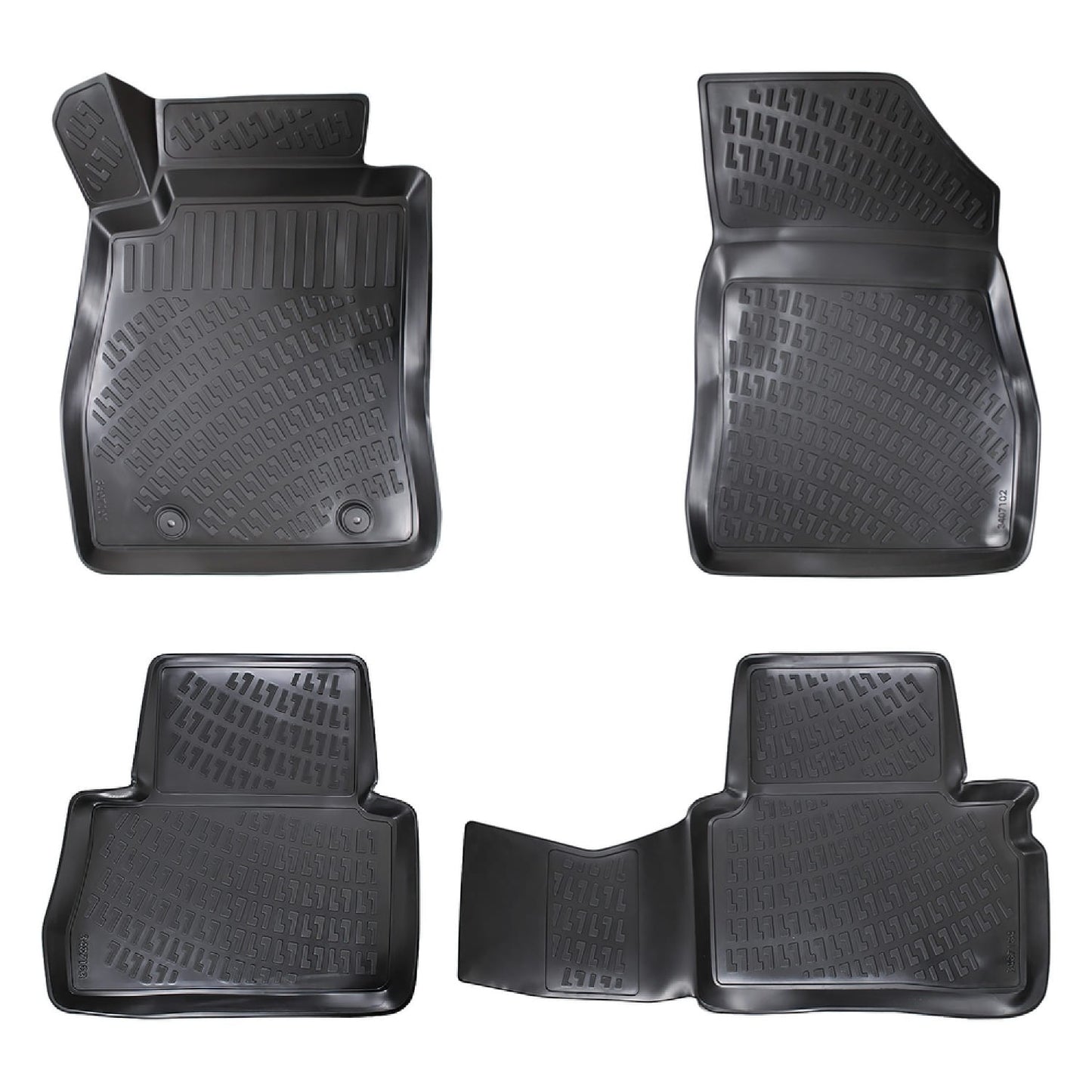Compatible con Nissan Juke (F15) 2010-2019 4D Alfombrillas de Goma Negro