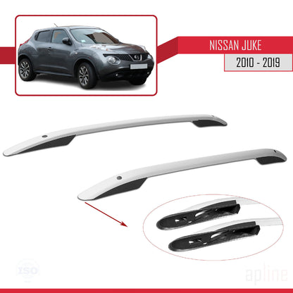 Compatible avec Nissan Juke (F15) 2010-2019 (Empattement Court L1/H1) Rails de Toit Porte-bagages sur le Toit (Modèle Adhésif) Gris