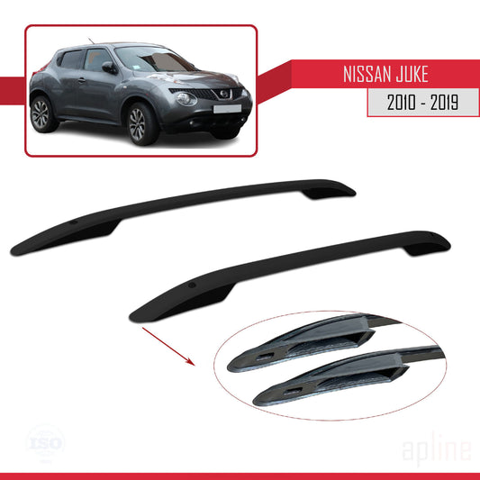Compatible con Nissan Juke (F15) 2010-2019 (Distancia entre ejes Corta L1/H1) Rieles de Techo Portaequipajes de Techo (Modelo Adhesivo) Negro