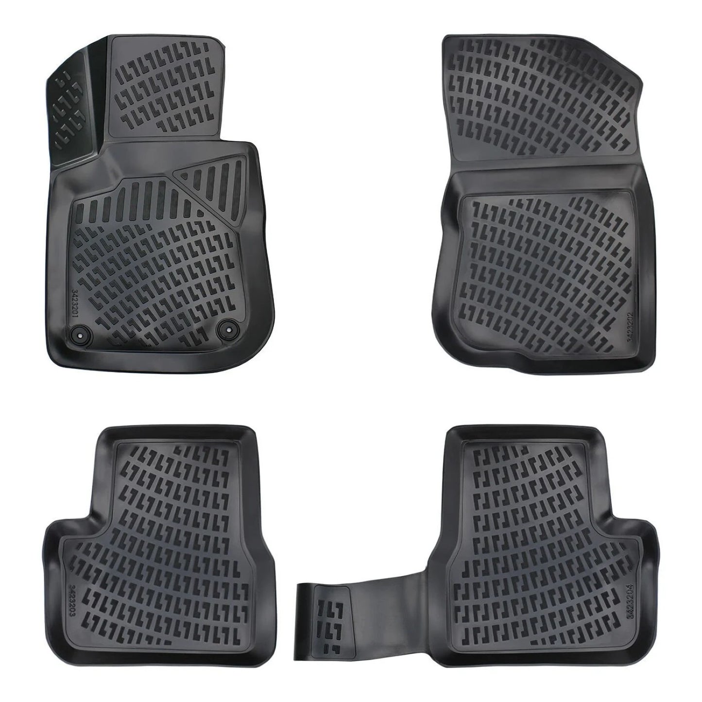 Compatible avec Peugeot 2008 (A94) 2013-2019 4D Tapis de Voiture Noir