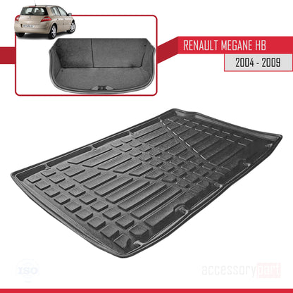 Tronco Alfombra De Carga para Renault Megane HB 2004-2009 Bandeja Maletero Trasero NEGRO