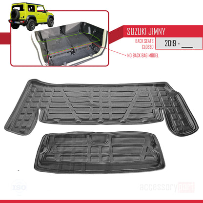Tapis de Coffre pour Suzuki Jimny 2019-2023 Flexible NOIR