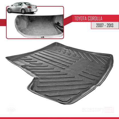 Compatible avec Toyota Corolla 10 (E150) 2007-2013 Flexible Tapis de Coffre Plancher de Chargement Noir