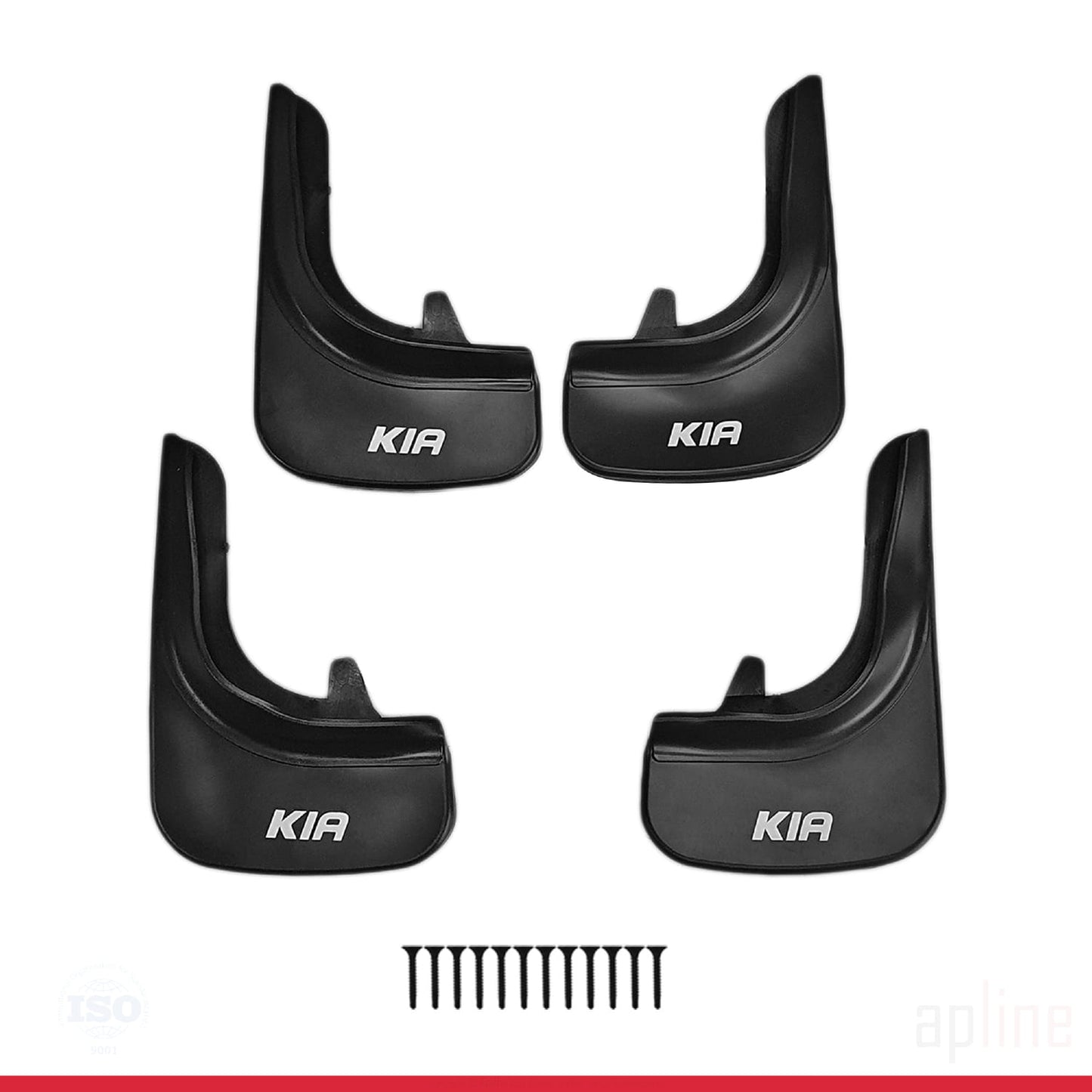 Compatible avec Kia Jeu de Bavettes Garde-boue Avant et Arrière de Voiture 4 Pcs Noir