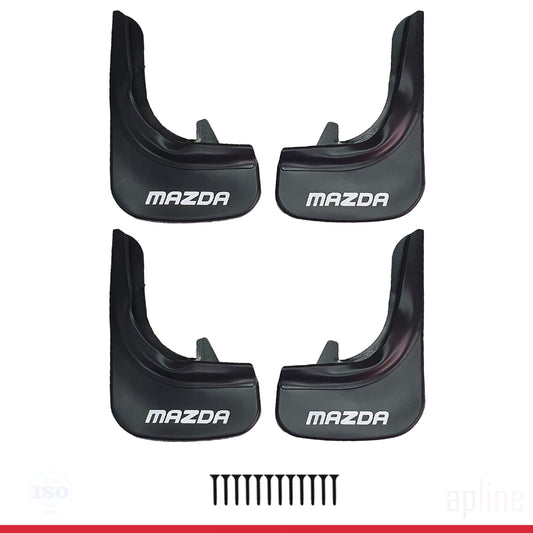 Compatible con Mazda Guardabarros Vehículo Juego Delantero Trasero 4 Piezas Negro