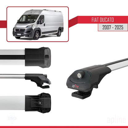 Compatibile con Fiat Ducato 3 2007-2025 ACE-1 Barre Portatutto Portapacchi Auto Alluminio Grigio 3 Barre