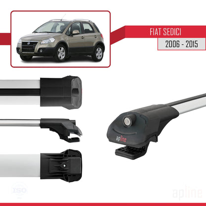 Compatibile con Fiat Sedici 2006-2015 ACE-1 Barre portatutto per auto Portapacchi in alluminio grigio 3 barre