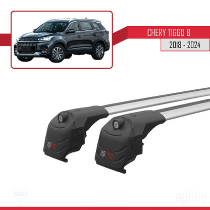 Compatibile con Chery Tiggo 8 2018-2024 ACE-2 Barre portatutto per auto Portapacchi in alluminio grigio 2 barre