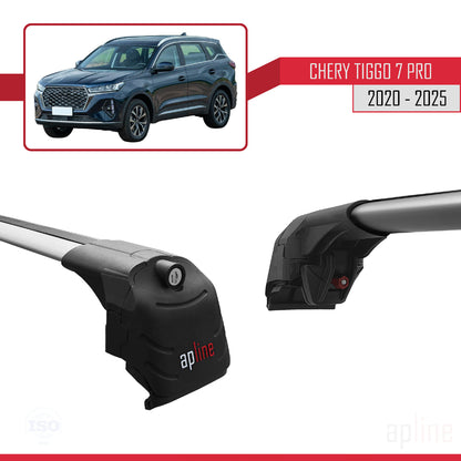 Compatibile con Chery Tiggo 7 (T15) Pro 2020-2025 ACE-2 Barre portatutto per auto Portapacchi in alluminio grigio 2 barre