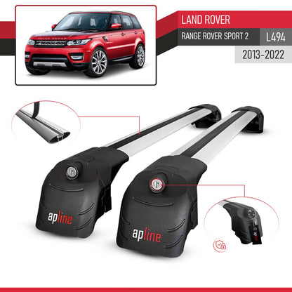 Compatible con Land Rover Range Rover Sport 2 (L494) 2014-2022 ACE-2 Barras de Techo Auto Portaequipajes Barras Transversales Gris Aluminio 2 Barras