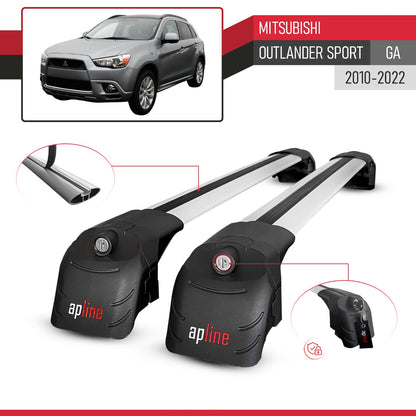 Compatible con Mitsubishi Outlander Sport (GA) 2010-2022 ACE-2 Barras de Techo Auto Portaequipajes Barras Transversales Gris Aluminio 2 Barras