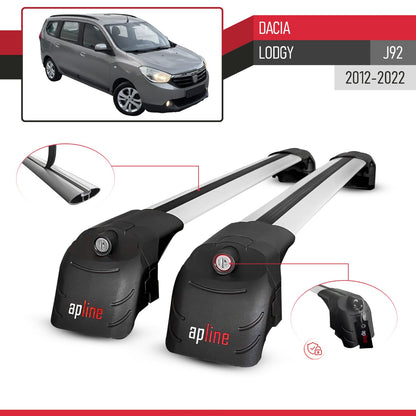 Compatible con Dacia Lodgy (J92) 2012-2022 ACE-2 Barras de Techo Auto Portaequipajes Barras Transversales Gris Aluminio 2 Barras