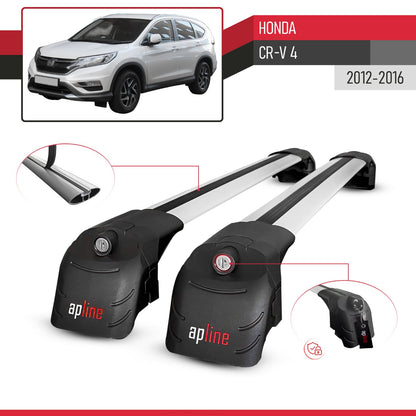 Compatible con Honda CR-V 4 2012-2016 ACE-2 Barras de Techo Auto Portaequipajes Barras Transversales Gris Aluminio 2 Barras