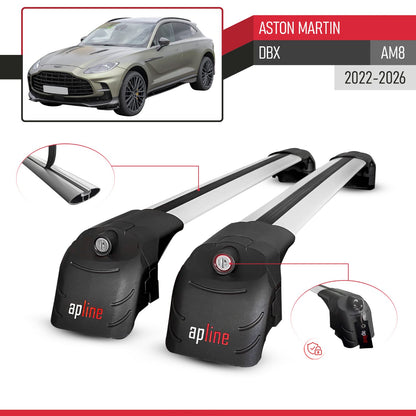 Compatible con Aston Martin (DBX707) 2022-2025 ACE-2 Barras de Techo Auto Portaequipajes Barras Transversales Gris Aluminio 2 Barras