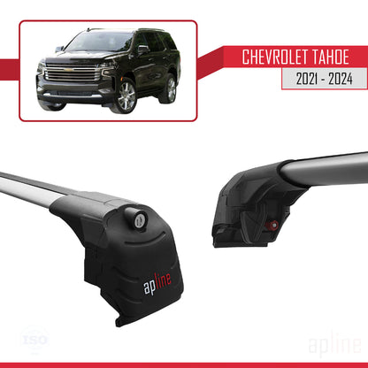 Compatibile con Chevrolet Tahoe 2021-2024 ACE-2 Barre portatutto per auto Portapacchi in alluminio grigio 2 barre