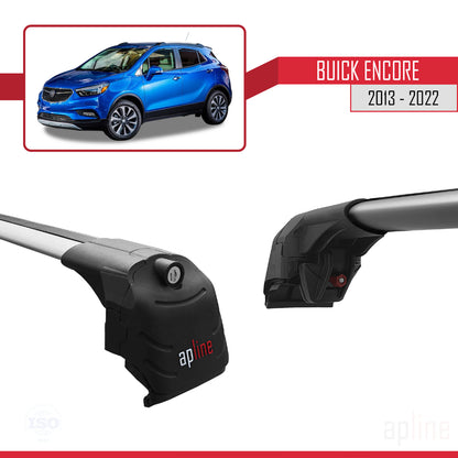 Compatibile con Buick Encore 2013-2022 ACE-2 Portapacchi per auto in alluminio grigio 2 barre