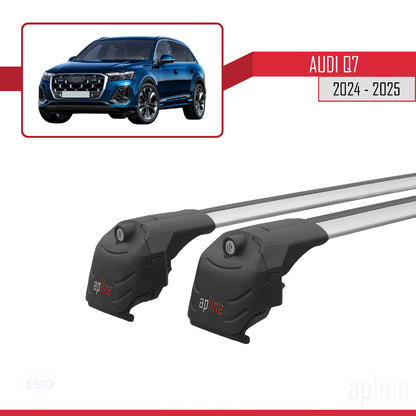 Compatibile con Audi Q7 2024-2025 ACE-2 Barre portatutto per auto Portapacchi in alluminio grigio 2 barre