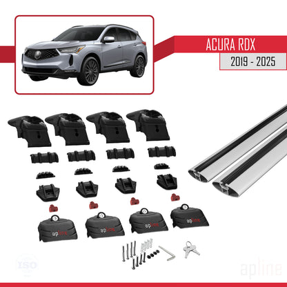 Compatibile con Acura RDX 2019-2025 ACE-2 Barre portatutto per auto Portapacchi in alluminio grigio 2 barre