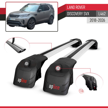 Compatible con Land Rover Discovery SVX 2018-2025 ACE-2 Barras de Techo Auto Portaequipajes Barras Transversales Gris Aluminio 2 Barras