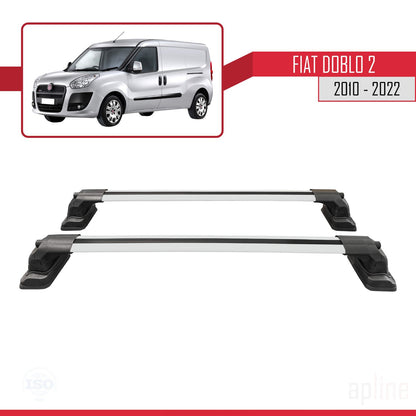 Compatibile con Fiat Doblo 2 2010-2022 ACE-3 Barre Portatutto Portapacchi Auto Alluminio Grigio 2 Barre