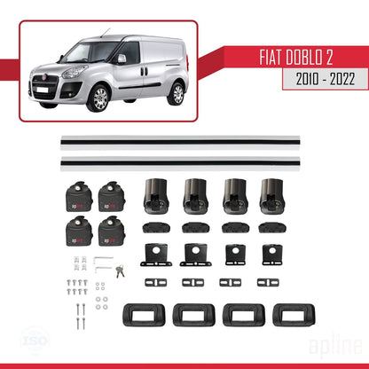 Compatibile con Fiat Doblo 2 2010-2022 ACE-3 Barre Portatutto Portapacchi Auto Alluminio Grigio 2 Barre