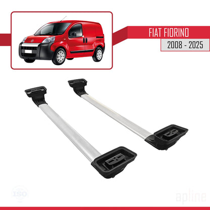 Compatible avec Fiat Fiorino 2008-2025 ACE-3 Barres de Toit Railing Porte-Bagages de Voiture Gris Aluminium 2 Barres