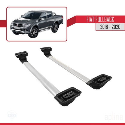 Compatibile con Fiat Fullback 2016-2020 ACE-3 Barre Portatutto Portapacchi Auto Alluminio Grigio 2 Barre