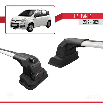 Compatibile con Fiat Panda (319) 2012-2021 ACE-3 Barre Portatutto Portapacchi Alluminio Grigio 2 Barre