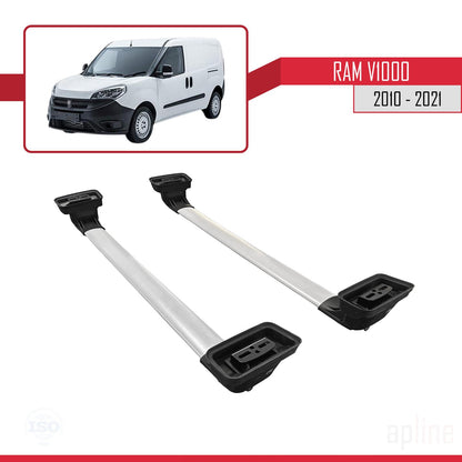 Compatible avec Ram V1000 2010-2021 ACE-3 Barres de Toit Railing Porte-Bagages de Voiture Gris Aluminium 2 Barres