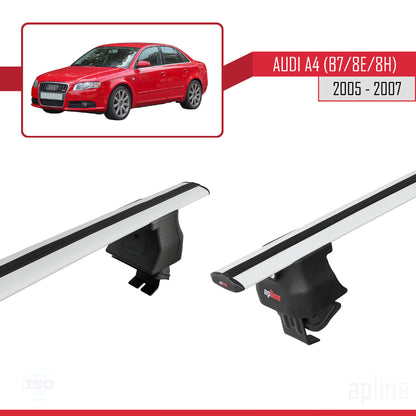 Compatibile con A4 (B7) 2005-2007 ACE-4 Barre portatutto per auto Portapacchi in alluminio grigio 2 barre